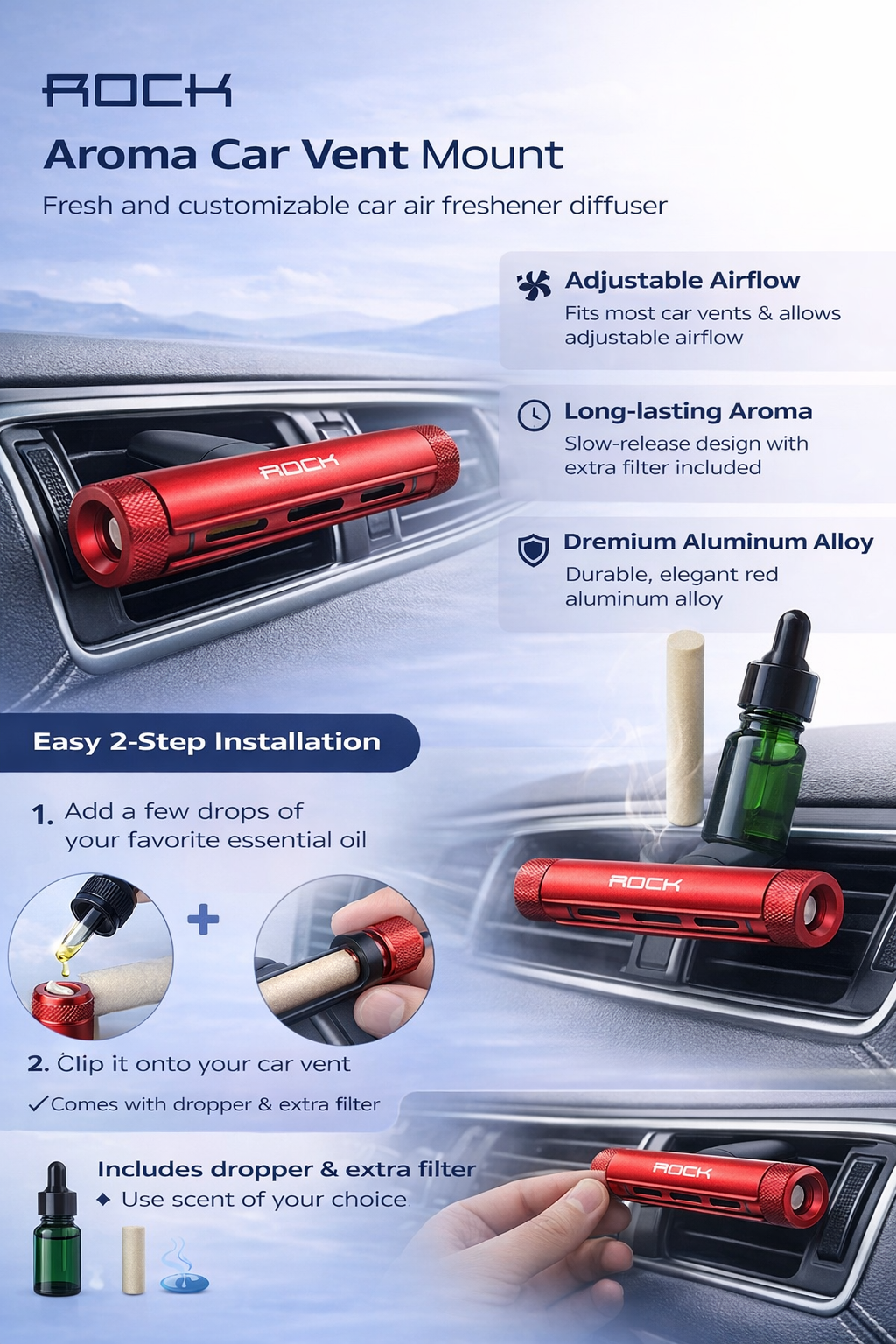 Rock Universal Air Vent Car Aroma